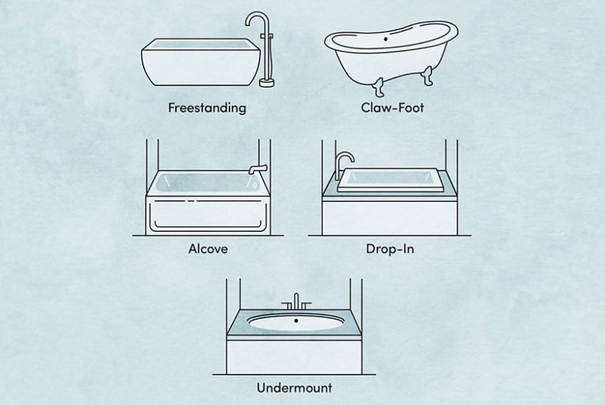 10 Различных Типов Ванн - Отдельно Стоящая Угловая Ванна